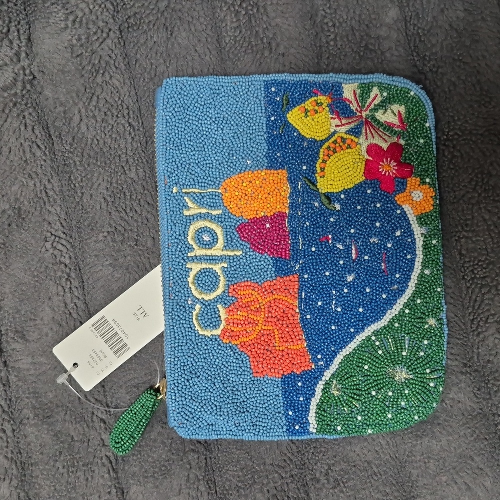 Anthropologie X Daniella Manini Beaded Capri City Pouch, New With Tags! - Picture 3 of 17